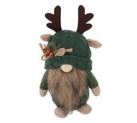 TOKIDNY Forest Theme Gnome Figurine with Deer Horns Christmas Decorations Multi-Functional Desktop Ornament Window Display Cute Holiday Decor