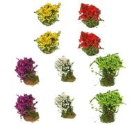 TOKIDNY Gaming Scenery Grass Tuft 10Pcs Resin Artificial Miniature Grass Clusters for Sand Table Craft and Outdoor Plant Model Decoration