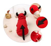 TOKIDNY Halloween Devil Pet Costume Dog Coat Warm Winter Clothes Casual Pet Outfit for Dogs and Cats Easy to Clean Bright Color for Holiday Parties and Giving