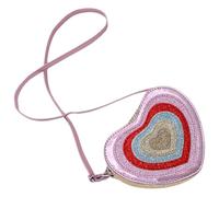 TOKIDNY Heart Crossbody Wallet for - Eye-Catching PU Lightweight Shoulder Bag with Adjustable Strap 6.10X5.51X1.77 Inch Fun Heart-Shaped Design for Shopping