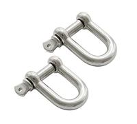 TOKIDNY Heavy Duty d Ring Shackles 2pcs Marine Grade Stainless Steel M8 for Boat Rigging