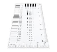 TOKIDNY High Precision Diameter Line Measuring Tool and Sec Defect Chart Ruler for Transparency Film and Area Estimation in Inspection Applications