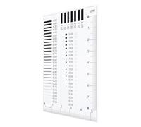 TOKIDNY High Precision Sec Size Estimation Ruler Double-Sided Laminated Film Ruler for Transparency Measurement and Defect Diameter Detection Crack Width Gauge for Industrial Inspection