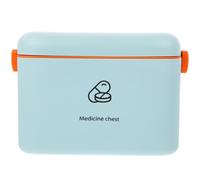 TOKIDNY Household Medicine Box Double-layer First Aid Box Orange Abs Material Large Capacity with Handle Design Safety Clasp Rounded Corners Easy to Carry Not Easy to Hurt Your Skin
