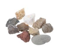 TOKIDNY Introductory Rock Specimen Collection Set for with Identified Minerals, Science Teaching Props for Classroom and Laboratory Use, Educational Geology Kit for Field Testing