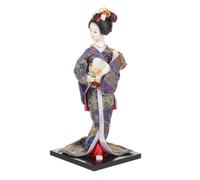 TOKIDNY Japanese Geisha Kimono Doll Tabletop Ornament with Vivid Expression Traditional Japanese Decoration for Home Office Scene Layout and Photography Prop Random Color