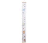 TOKIDNY Kids Growth Chart and Random Color Animal Pattern Easy to Remove Canvas and Wood Hanging Wall Decal Height Measurement Ruler for Children and Babies, Suitable for Windows