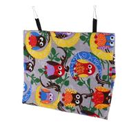 TOKIDNY Large Gray Owl Parrot Hanging Hammock Bed, Triangular Cotton Bird Nest Tent 28x18x25cm, Warm Sleeping Hideaway for Budgies, Cockatiels, and Small Birds in Cage