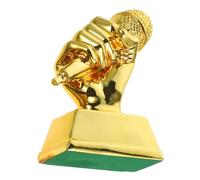 TOKIDNY Microphone Trophy for Award for Singing Competitions and Host Contests Durable Gold Finish for School Events and Parties Encouraging Recognition for