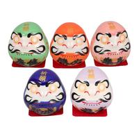 TOKIDNY Mini Japanese Ceramic Figurine for Home and Car Decoration Wealth Positive Energy Versatile Desktop Ornament and Safety Blessing