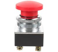 TOKIDNY Momentary Red Metal 30Mm Flat Top Push Button Switch La2-M Self-Reset Control Button for Industrial Electrical Applications
