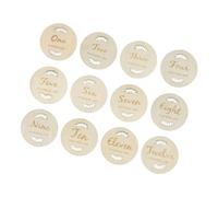 TOKIDNY Monthly Progress Cards Set with Leaf Design, Newborn Month Record Photo Props for Birthday Commemoration, English Language Belly Cards for Newborn Girl and Boy