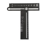 TOKIDNY Multi-function Aluminium Alloy Drawing Ruler with Protractor and Compass High-precision Geometry Measuring Tool for Students Architects and Artists Portable Engineering Drafting