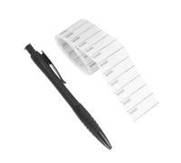 TOKIDNY Name Labels Pen for Writable with 200pcs Clothes Cloth, Iron-on Washable Clothing Tags, Blank Design Fabric Labels and for Home Use
