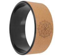 TOKIDNY Natural Cork Yoga Wheel for Backbend Training Ergonomic Non-slip Sports Yoga Equipment Roller for Flexibility Balance and Spinal Support