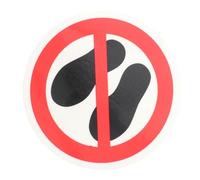TOKIDNY No Stepping Label Sticker round Warning Decal Highly Visible Adhesive Safety Sign Prevents Stepping Or Trampling Suitable for Malls and Parks