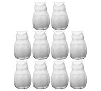 TOKIDNY Owl Function White Supplies 10pcs Craft Foam Models for Painting and Ornaments, Foam Material Stress Relief Desktop Activities