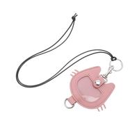 TOKIDNY Pet Hair Keepsake Keyring Pink Leather Memorial Cat Hair Storage Holder Pendant Bag Charm for Thoughtful Gift for Remembering Furry Companions