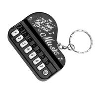 TOKIDNY Piano Keyboard Keychain for Organizing Keys with Black Plastic Material, Break Resistance Feature and Backpack Hanging Decor