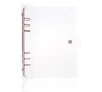 TOKIDNY Pink PVC and Aluminium Alloy Ring Binder Notebook with Flexible and Convenient Use Features, for Students, Suitable for Loose Leaf Journal and Office Organization