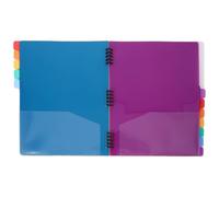 TOKIDNY Portable White A4 File Folder with Large Capacity, Pp Material, Multilayer Classification and Ring Binder Design, for Study and School Organising with Easy Categorisation