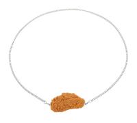 TOKIDNY Pvc Fried Chicken Wing Pendant Necklace Stylish Hip-hop Inspired Food Accessory Versatile Decoration Neck Chain for Fashion-forward Individuals and Party Favour