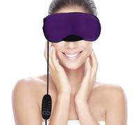 TOKIDNY Rechargeable Heat Sleeping Eye Mask with USB Cable, Purple Cloth Material for Relieving Eye Fatigue and Removing Dark Circles, for Sleep and Relaxation