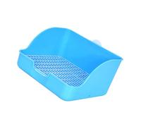 TOKIDNY Rectangular Rabbit Litter Box with Splash Design for Pets Pet Toilet Tray for Bunny Hamster Guinea Pig Cage Training Easy to Clean and Odor Reducing Mesh Base