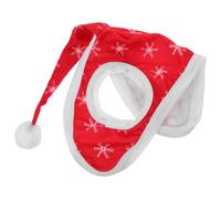 TOKIDNY Red Snowflake Horse Santa Hat Fleece Winter Horse Costume Bonnet for Holiday Parades Stylish Equine Christmas Decor Warm Animal Headwear for Barn Photoshoots and Seasonal Shows