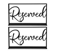 TOKIDNY Reserved Table Signs Not Easy to Break and Clearly Printed Acrylic 2pcs Black Minimalist Elegant Design for Bars and Party for Restaurant and Banquet Seating Reservation