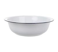 TOKIDNY Retro Enamel Mixing Bowl 28Cm Round Metal Vintage Kitchen Basin for Washing Salad Serving and Food Preparation