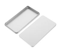 TOKIDNY Silver Rectangular Cash Saving Box Portable Metal Money Bill Holder with Lid Large Capacity Currency Organizer for Fitting in Safes and Cabinets Stylish Elegant Appearance