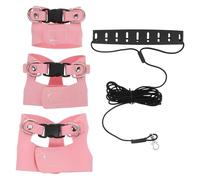 TOKIDNY Small Pet Vest Harness Kit for Squirrels Rats and Hamsters - Breathable Pink Mesh Chest Strap with 2M Leash - Small Medium Large Sizes Rat and Ferret Leash Set for Outdoor Walking