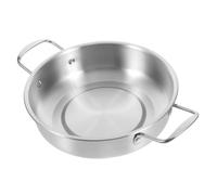 TOKIDNY Stainless Steel Korean Noodle Pot with Double Handles Scald Soup Storage Cooking Pan for Camping Picnic Outdoor Use