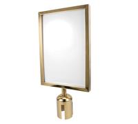 TOKIDNY Stanchion Sign Holder Queue Barrier Sign Holder 8.27x11.69inch Portrait Frame with Cover Stainless Steel Not Easy to Deform Easy to Use for Offices