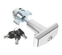TOKIDNY T-handle Vending Machine Lock Set with Key for Drinking Machines Zinc Alloy Material Easy to Install and Convenient to Use Silver Security Lock with Sl esign