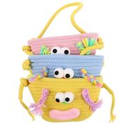 TOKIDNY Three-tier Hanging Woven Basket Wall Organizer with Cotton Rope Material for Organizing Keys and Cosmetics, Stylish Multi-layer Storage Basket for Home Use