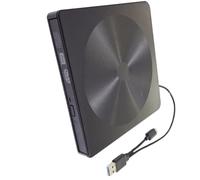 TOKIDNY TypeC External DVD Drive Ultra-Thin Lightweight Portable Optical Disc Burner for Laptop Desktop, Multi-Function USB Powered CD Drive with Shockproof Error-Correction, Classic Black Design