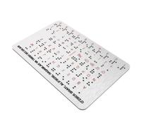 TOKIDNY Uzbek Braille Alphabet Board with Raised Smooth Dots, Stainless Steel Lightweight Tactile Learning Aid for Blind Users in Professional Environments and Classroom