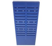 TOKIDNY Wall-mounted Plastic Time Card Holder Rack, 24-slot Multi-grid Employee Attendance Badge Organizer for Office and Warehouse Use Random Color