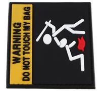 TOKIDNY Warning Slogan Patch with Twill Material and Simple Application Method, Embroidered Clothing Patch for DIY Crafts and Bags, Sturdy Warning Words Design for Backpacks and Apparel