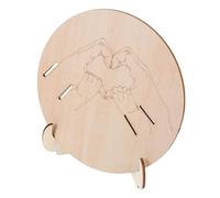 TOKIDNY Wood Announcement Sign Lightweight Newborn Hospital Sign Elegant Craftsmanship Securely Holds Information Card Beige Birth Announcement Board for Shower Decor and Maternity Ward