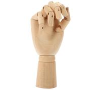 TOKIDNY Wooden Hand Model 7-Inch Right Hand Figure Sketch Model Movable Jointed Fingers Artist Manikin for Drawing Painting Desktop Wooden Craft Adornment