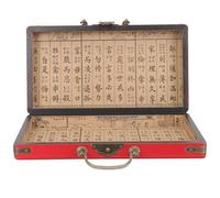TOKIDNY Wooden Mahjong Box Mahjong Case Lightweight Easy to Move Premium Natural Wood Sturdy Household Tools Box for Sundries Storage at Home