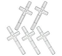 TOKIDNY Wreath Ring Cross Metal Sturdy Frame 5pcs Iron Structure and Easy Installation, Classic Cross Shaped for Hanging Decoration Making Religious Church Holiday
