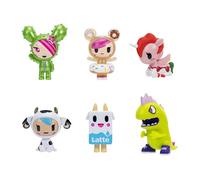 tokidoki 2” 6 Figure Pack - Donutella, SANDy, Kaiju Tokimon, Latte, Mozzarella, & Ruby - Ages 5+ - Officially Licensed Product from Jazwares