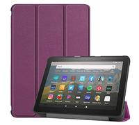 TOKILO Case for 8 inch Tablet (12th Generation, 2024 Release) - Premium PU Leather Hard Back Shell with Auto Sleep/Wake, Lightweight Protective Cover for LG 8 inch Tablet (Purple)