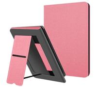 TOKILO Case for Paper White 7" E-Reader (12th Gen, 2024 Release), Soft PU Leather Cover with Auto Wake/Sleep Hand Strap Foldable Stand, Un Compatible with LG 7ʺ or 6.8" eReader (Pink)