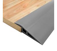 ToKinCen 2M Rubber Floor Transition Strip Door Floor Threshold Transition Strip,Self Adhesive Door Floor Transition Strip,PVC Rubber Flooring Edge Strip,for Tile,Wood,Floor Tile (5cm,Grey)
