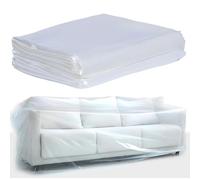 ToKinCen Furniture Dust Covers,Sofa Protector Bag Cover,1PC Plastic Sofa Cover, Transparent Sofa Dust Covers,Water Resistant,Large Heavy Duty Furniture Bed Couch Protector 300 x 200cm